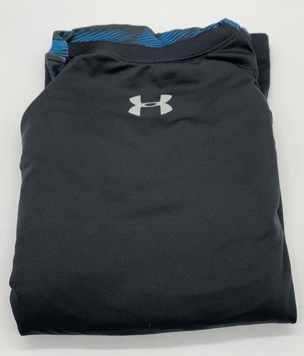 Under Armour Long Sleeve Youth Boys YXL Black Blue Training Athletic Kids Youth